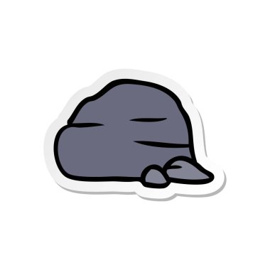 elle çizilmiş etiket karikatür doodle, taş ve çakıl