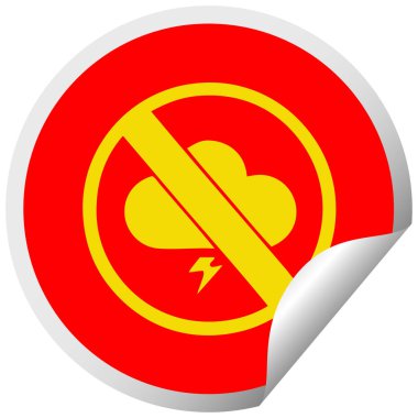 dairesel peeling etiket karikatür bir yok fırtınaların işareti izin