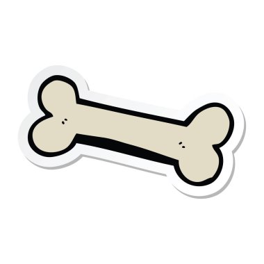 bir çizgi film kemiğin etiket