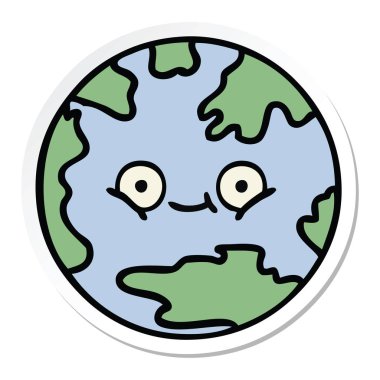 sevimli çizgi planet Earth etiket