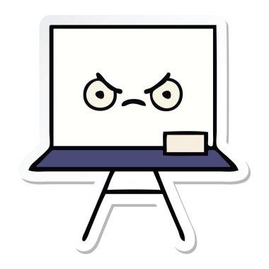 etiket bir sevimli çizgi beyaz tahta