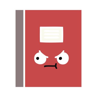 düz renk retro karikatür Notebook