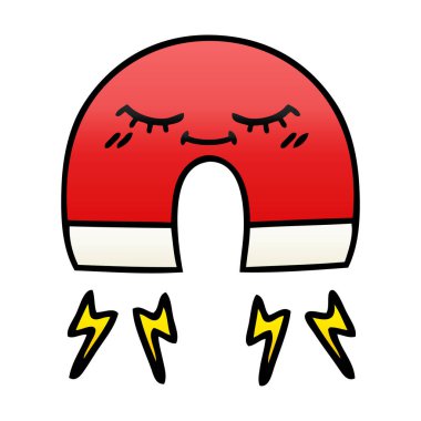 Degrade gölgeli karikatür mıknatıs