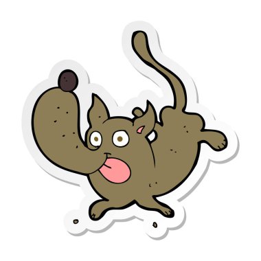 etiket bir karikatür komik köpek