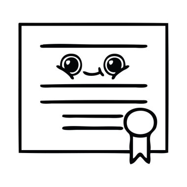 Çizim karikatür mezuniyet diploma