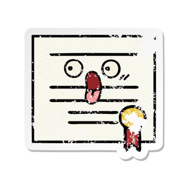 sevimli çizgi mezuniyet diploma sıkıntılı etiket