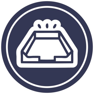 boş tepsi dairesel simgesi sembol