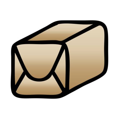 bir kağıt parsel degrade gölgeli karikatür