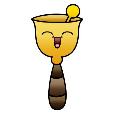 Degrade gölgeli karikatür okul zili