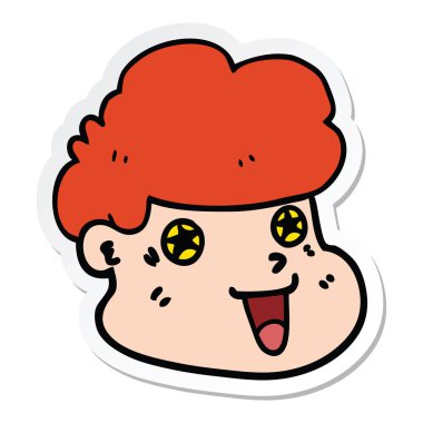 bir çizgi film yüzünü etiket