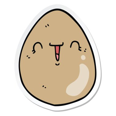 etiket bir karikatür yumurta