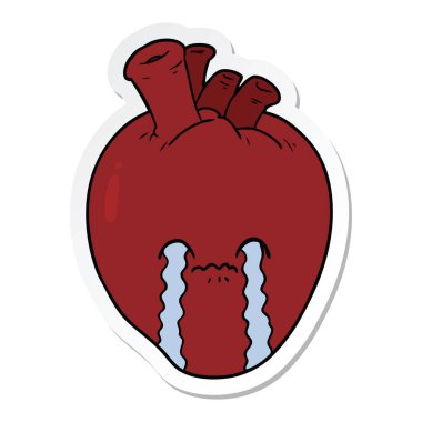 etiket, bir çizgi film kalp