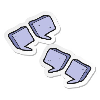 bir çizgi film etiketi tırnak işaretleri