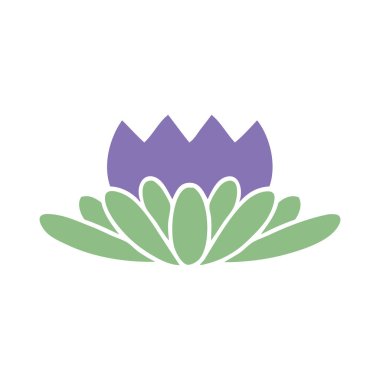 düz renk retro karikatür bir çiçek