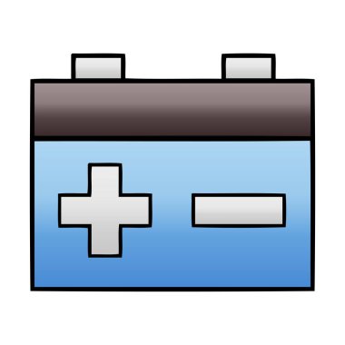 bir akü degrade gölgeli karikatür