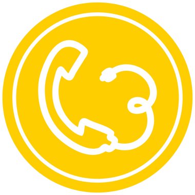 telefon cep telefonu dairesel simgesi simgesi