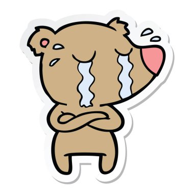 ayı ağlıyor çizgi film etiketi