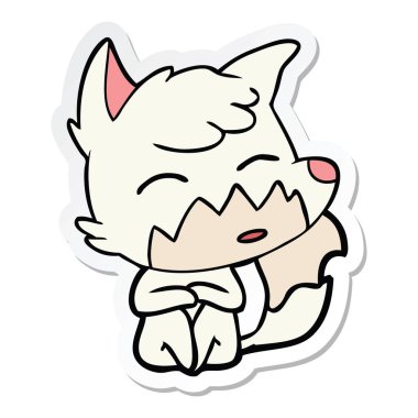 etiket karikatür tilki