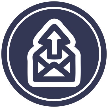 e-posta dairesel simgesi simgesi göndermek