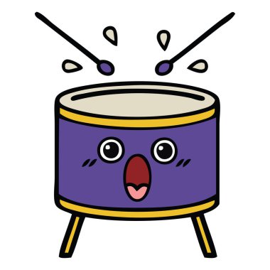 sevimli çizgi bir davul