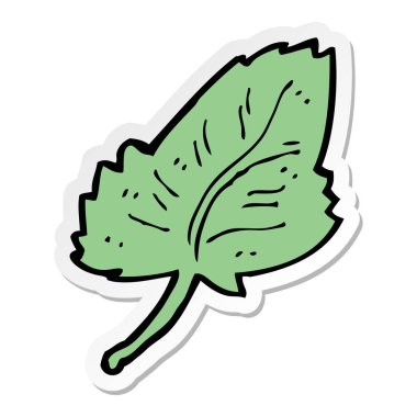 etiket bir karikatür yaprak sembol