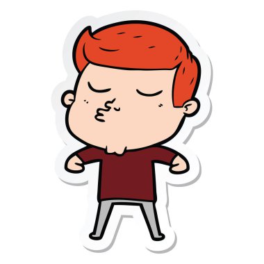 surat asmayı bir karikatür modeli adam etiketi