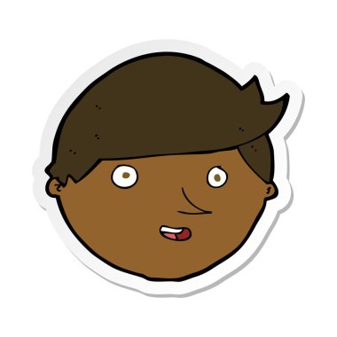 etiket bir karikatür mutlu yüz