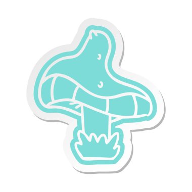 çizgi film etiketi tek bir mantar