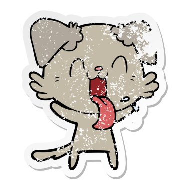 bir çizgi film nefes nefese köpek sıkıntılı etiket