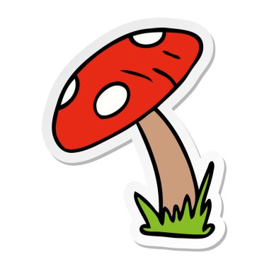 elle çizilmiş etiket karikatür doodle bir kurbağa tabure