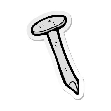 etiket bir karikatür çivi