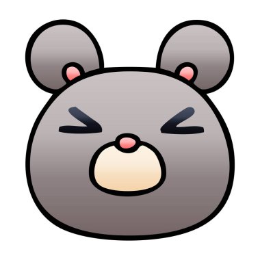 Degrade ilginç çizgi film fare yüz gölgeli