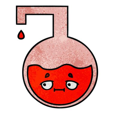 Retro grunge doku karikatür bir bilimsel deney 