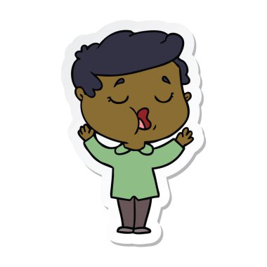 etiket konuşuyor karikatür insanın