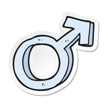 etiket bir çizgi film erkek sembol