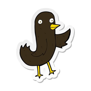 komik karikatür kuş Sticker
