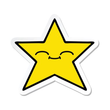 etiket sevimli çizgi altın yıldız