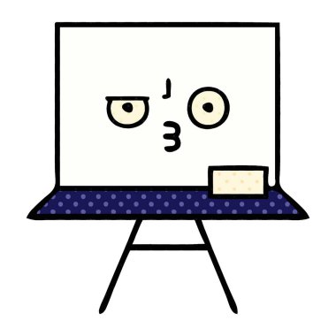 çizgi roman tarzı karikatür bir beyaz tahta