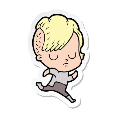 bir çizgi film kadının etiket