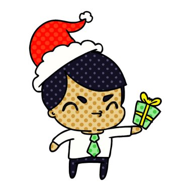 Noel karikatür kawaii çocuğun