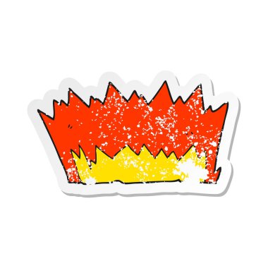 bir çizgi film patlama Retro sıkıntılı etiket