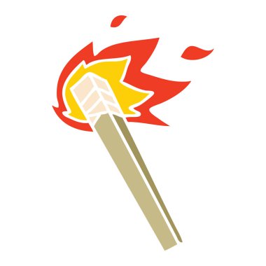 ilginç el yaktı çizilmiş karikatür meşale