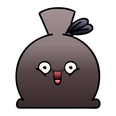 bir çuval degrade gölgeli karikatür