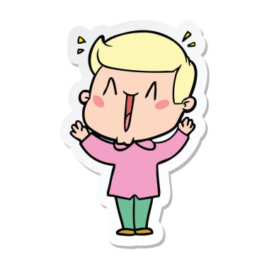 adam sopa bir karikatür heyecanlı