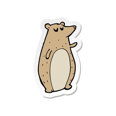 bir çizgi film ayının etiket