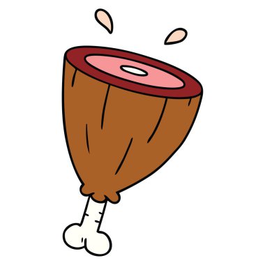 çizgi film doodle jambon bir eklemin