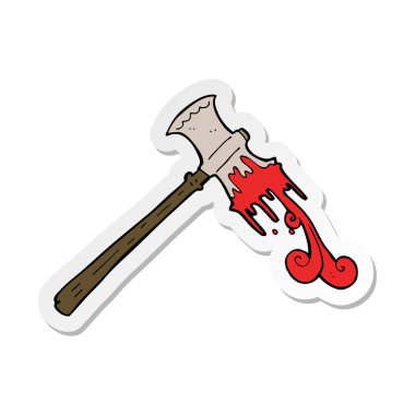 etiket bir karikatür avcı balta