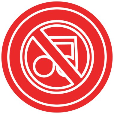 Müzik yuvarlak simge yok