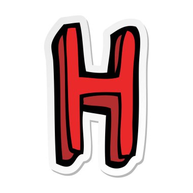 bir çizgi film mektup etiketi