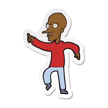 bir çizgi film kızgın ihtiyar etiket